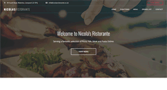 Desktop Screenshot of nicolasristorante.co.uk